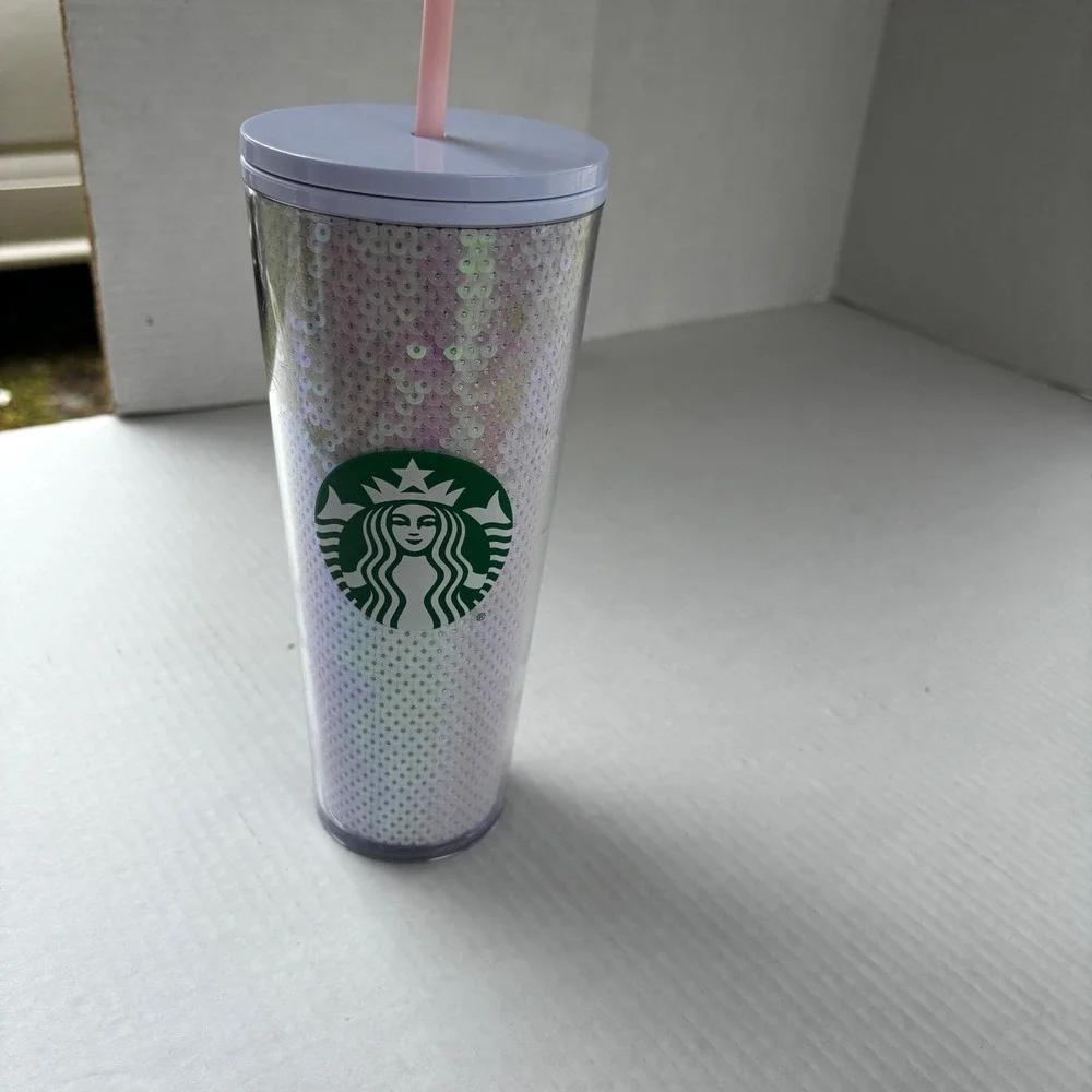Starbucks 24oz Studded Tumbler‎ Iridescent Pearl Cold Cup Reusable 2020s New
